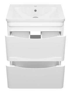 Подвесная тумба под раковину Misty Атлантик 60 см белый